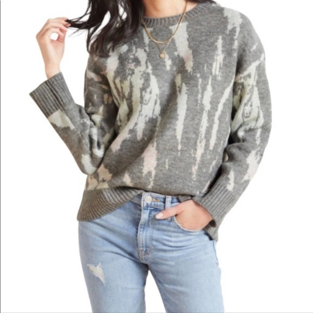 Rails Virgo Gray Tie Dye Crew Neck Sweater X-Large NWT